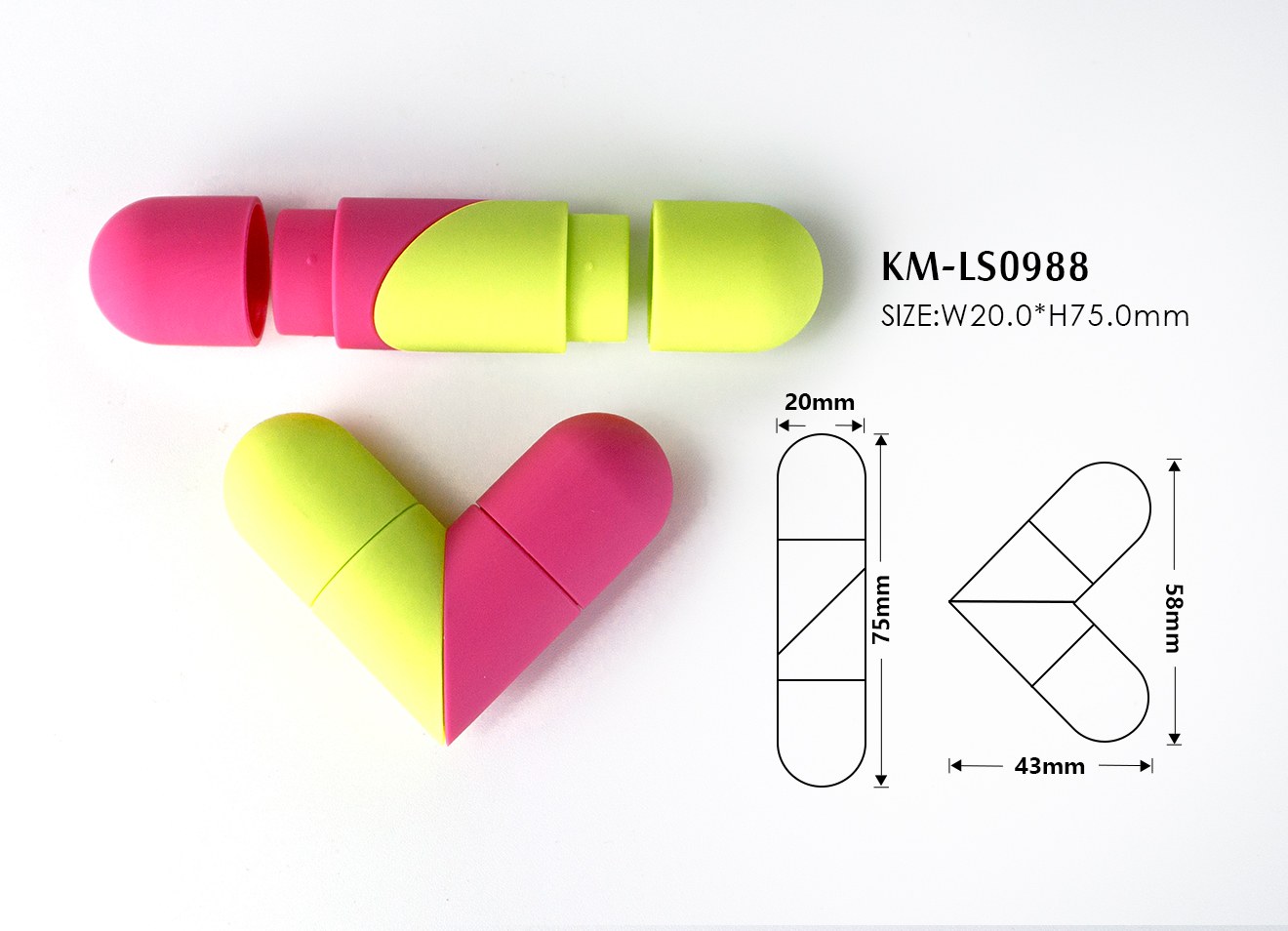 Slim Weighted Lipstick Case — KM-LS0988