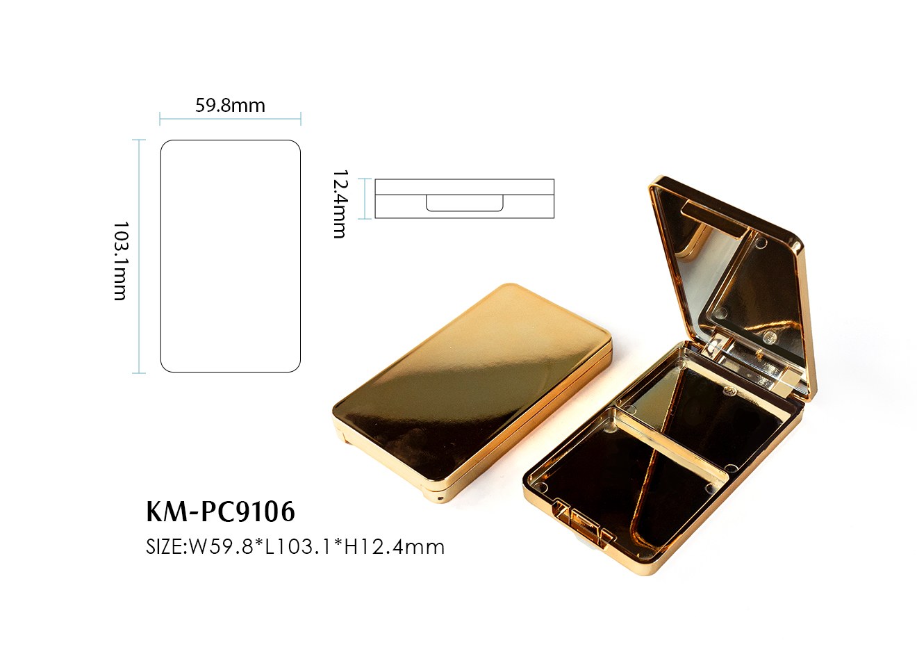 Slim Rectangular Compact — KM-PC9106