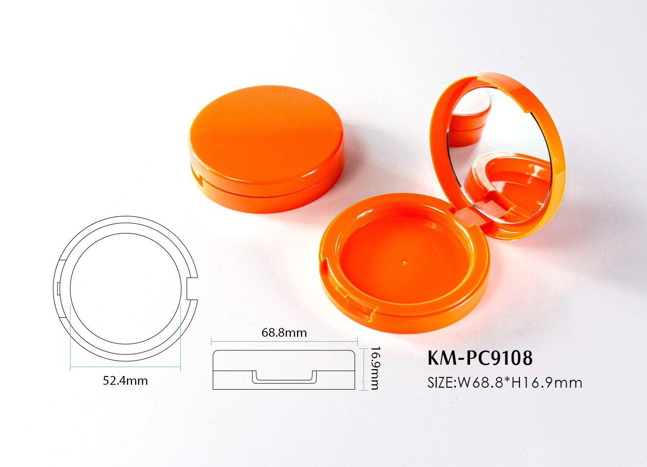 Round Compact with Mirror — KM-PC9108